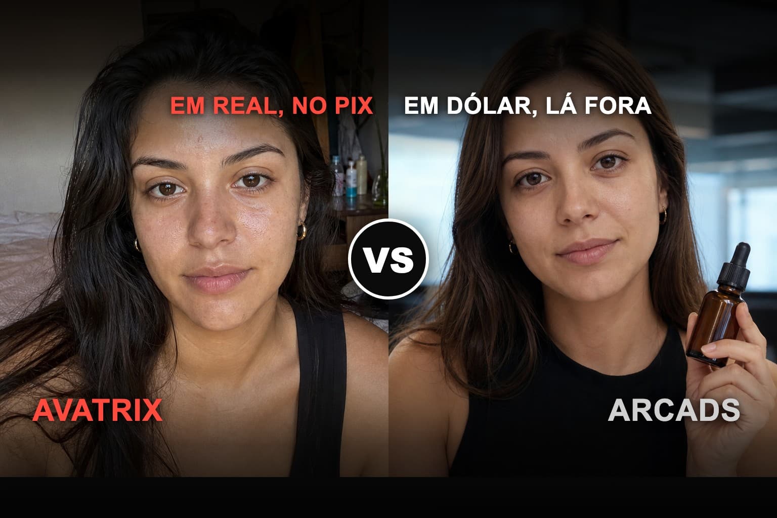 Comparativo entre Avatrix e Arcads para criar influenciadora IA e UGC no Brasil