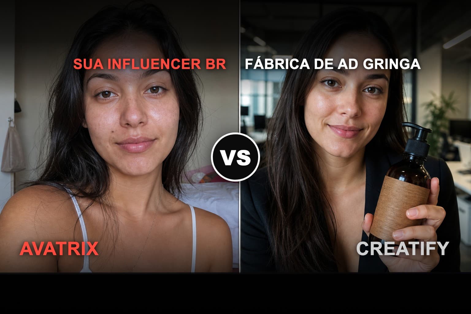 Comparativo entre Avatrix e Creatify para UGC com IA, TikTok Shop e Reels no Brasil
